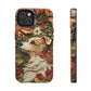 Dog and Leaves Wood Carving Design Dog iPhone Case - Tough Case - Pets on Merch