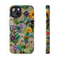 Dogs and Flowers Colorful Yarn and Fabric Design Dog iPhone Case - Tough Case - Pets on Merch