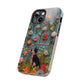 Dog and Flowers 3D Embroidered Design Dog iPhone Case - Tough Case - Pets on Merch