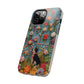 Dog and Flowers 3D Embroidered Design Dog iPhone Case - Tough Case - Pets on Merch