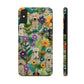 Dogs and Flowers Colorful Yarn and Fabric Design Dog iPhone Case - Tough Case - Pets on Merch