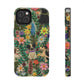 Dogs and Flowers Whimsical Colorful Design Dog iPhone Case - Tough Case - Pets on Merch