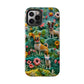 Dogs and Flowers 3D Yarn and Thread Design Dog iPhone Case - Tough Case - Pets on Merch