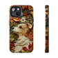 Dog and Leaves Wood Carving Design Dog iPhone Case - Tough Case - Pets on Merch