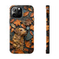 Dog and Autumn Leaves Wood Carving Design Dog iPhone Case - Tough Case - Pets on Merch