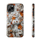 Dog and Leaves Paper Sculpture Design Dog iPhone Case - Tough Case - Pets on Merch