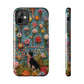 Dog and Flowers 3D Embroidered Design Dog iPhone Case - Tough Case - Pets on Merch