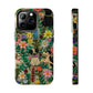 Dogs and Flowers Whimsical Colorful Design Dog iPhone Case - Tough Case - Pets on Merch