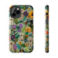 Dogs and Flowers Colorful Yarn and Fabric Design Dog iPhone Case - Tough Case - Pets on Merch