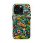 Dogs and Flowers 3D Yarn and Thread Design Dog iPhone Case - Tough Case - Pets on Merch