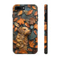 Dog and Autumn Leaves Wood Carving Design Dog iPhone Case - Tough Case - Pets on Merch