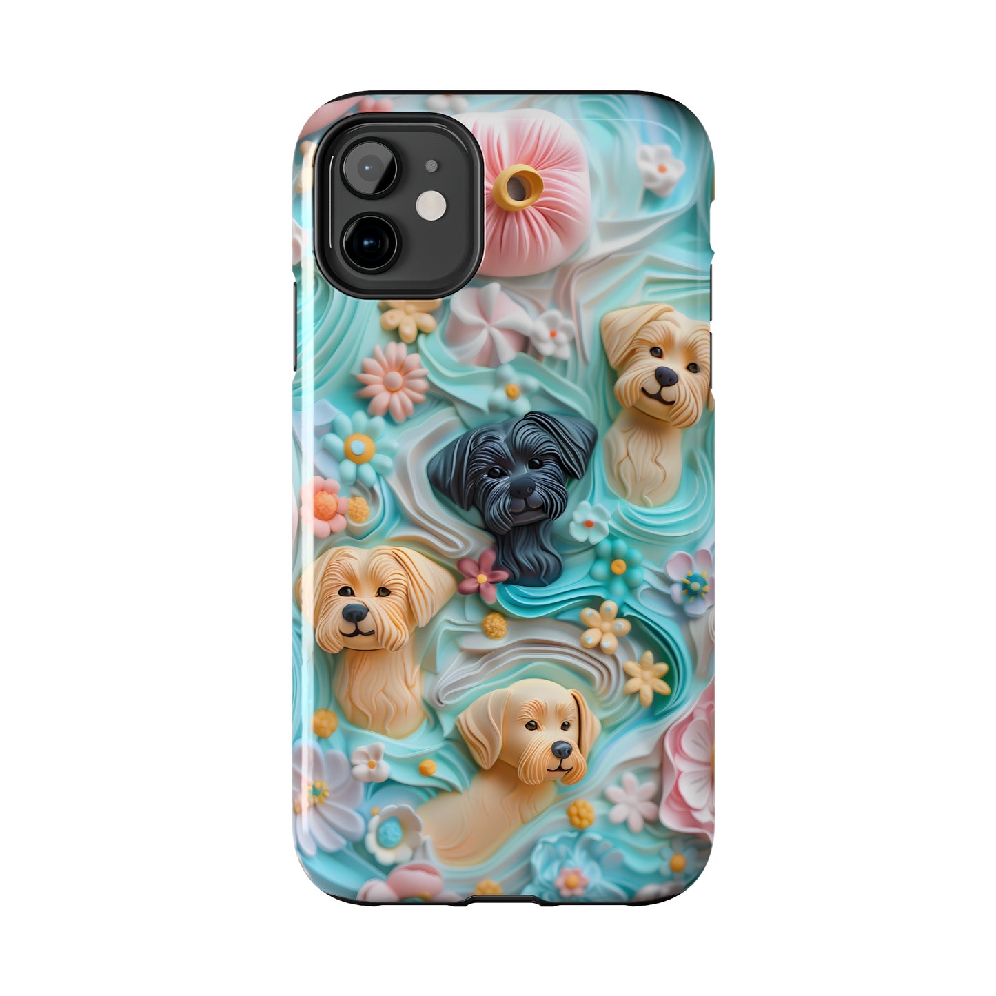 Pastel Frosting Design Dog iPhone Case - Tough Case - Pets on Merch