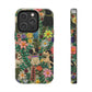 Dogs and Flowers Whimsical Colorful Design Dog iPhone Case - Tough Case - Pets on Merch