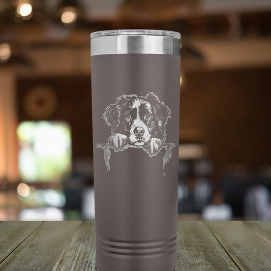 Bernese Mountain Dog Owner Gift Skinny Tumbler 22oz makes a great Berner Lover Gift. Ultra-durable double-wall stainless steel that is vacuum insulated