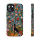 Dog and Flowers 3D Embroidered Design Dog iPhone Case - Tough Case - Pets on Merch