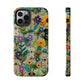 Dogs and Flowers Colorful Yarn and Fabric Design Dog iPhone Case - Tough Case - Pets on Merch