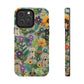 Dogs and Flowers Colorful Yarn and Fabric Design Dog iPhone Case - Tough Case - Pets on Merch