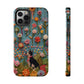 Dog and Flowers 3D Embroidered Design Dog iPhone Case - Tough Case - Pets on Merch