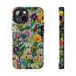 Dogs and Flowers Colorful Yarn and Fabric Design Dog iPhone Case - Tough Case - Pets on Merch