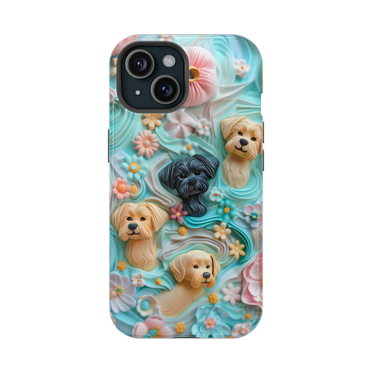 MagSafe Tough Case - Pastel Frosting Design Dog iPhone Case - Pets on Merch