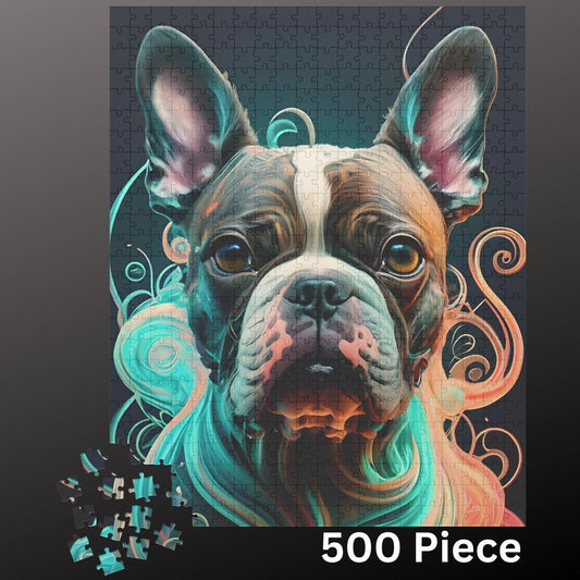 Boston Terrier Jigsaw Puzzle 500 piece Dog Lover Gift for Adults & Kids