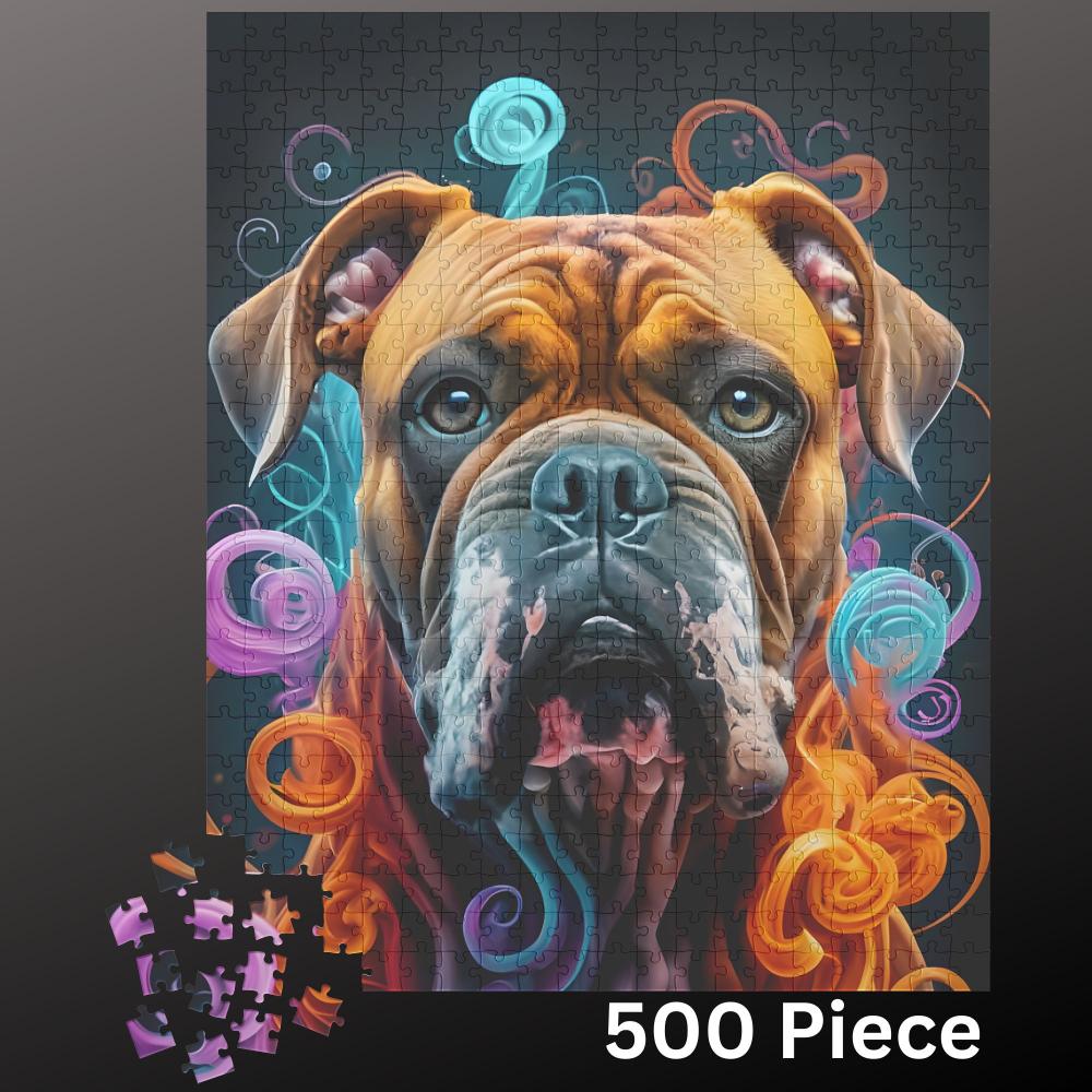 Boxer Jigsaw Puzzle 500 piece Dog Lover Gift for Adults & Kids