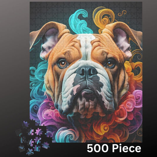 Bulldog Jigsaw Puzzle 500 piece Dog Lover Gift for Adults & Kids