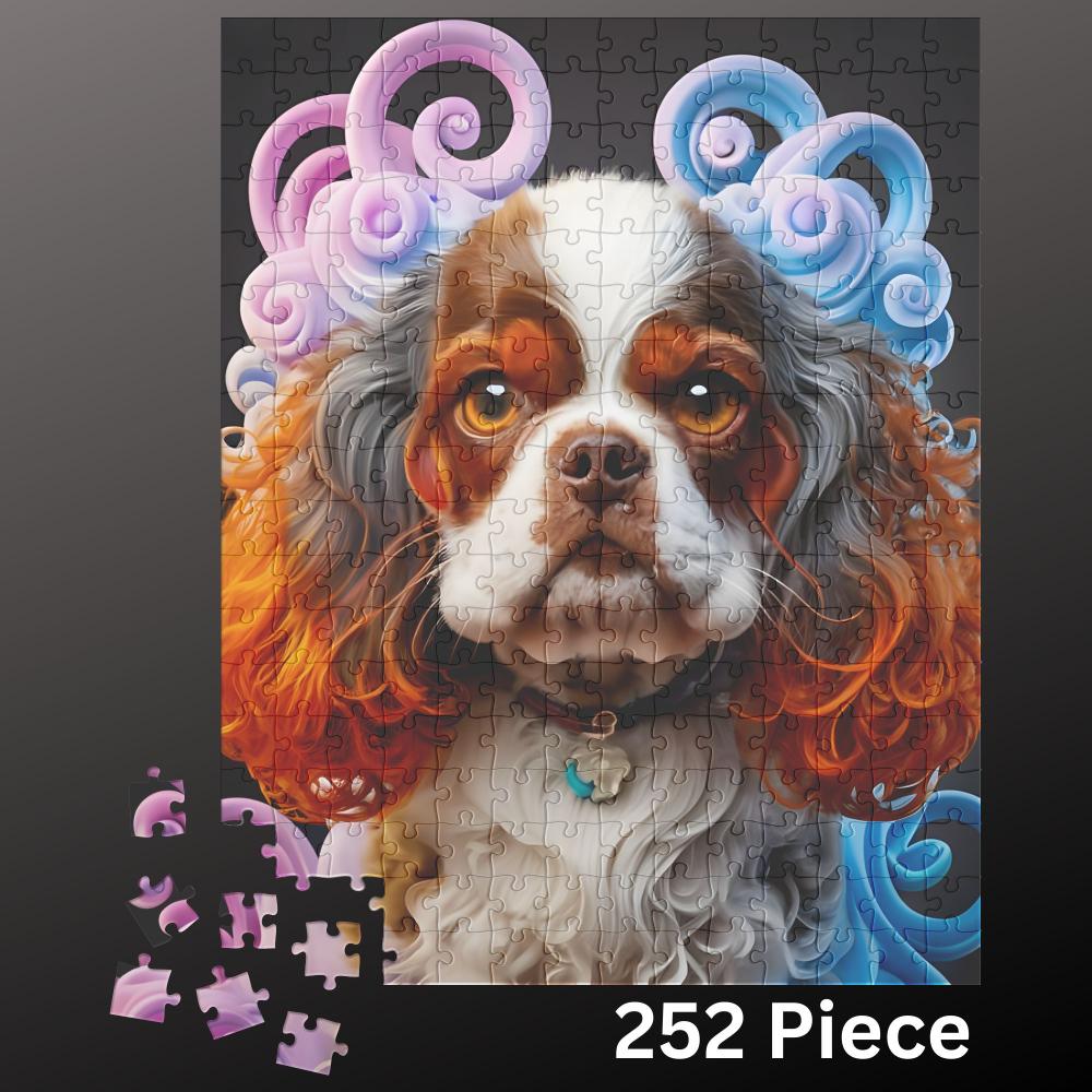 Cavalier King Charles Spaniel Jigsaw Puzzle 500pc - Pets on Merch