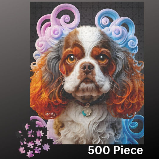 Cavalier King Charles Spaniel Jigsaw Puzzle 500 piece Dog Lover Gift for Adults & Kids