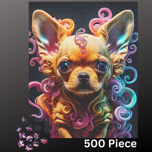 Chihuahua Jigsaw Puzzle 500 piece Dog Lover Gift for Adults & Kids