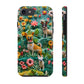 Dogs and Flowers 3D Yarn and Thread Design Dog iPhone Case - Tough Case - Pets on Merch