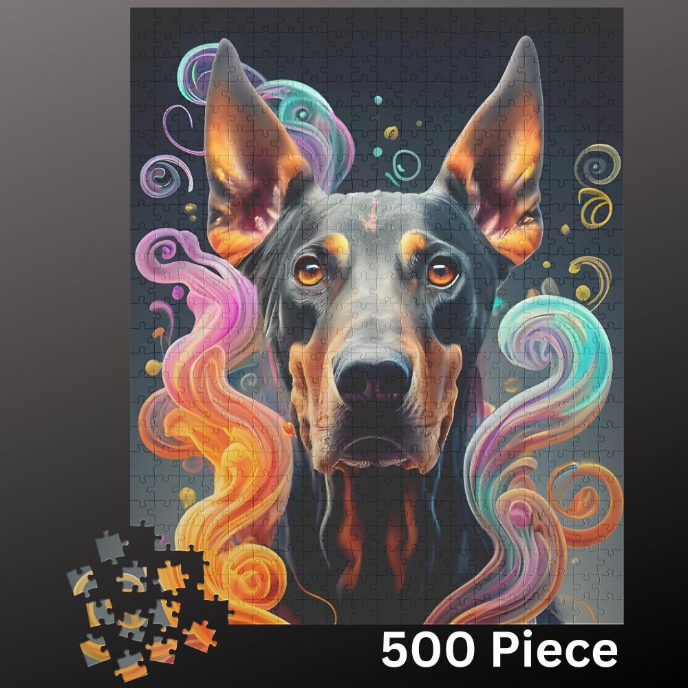 Doberman Pinscher Jigsaw Puzzle 500 piece Dog Lover Gift for Adults & Kids