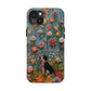 Dog and Flowers 3D Embroidered Design Dog iPhone Case - Tough Case - Pets on Merch