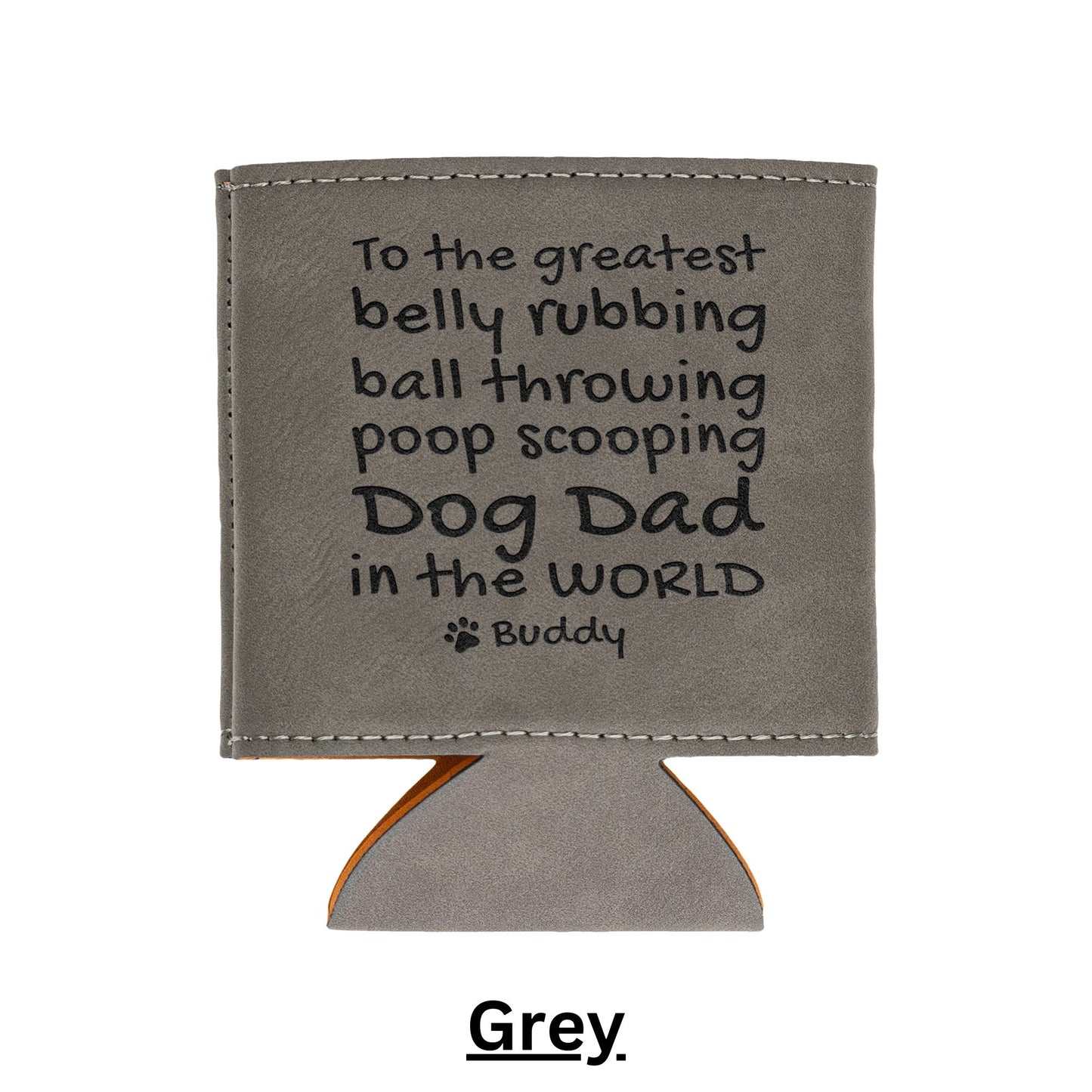 Dog Dad Gift From Dog Custom Leather Drink Holder