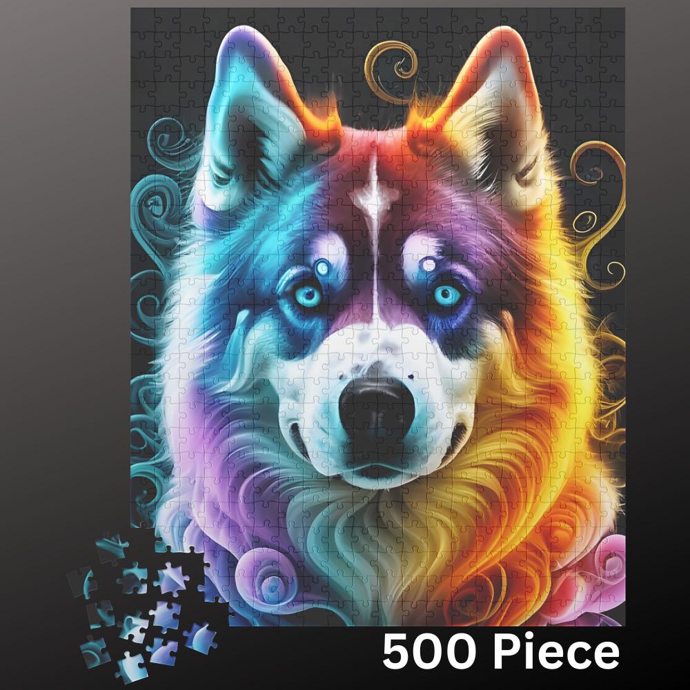 Siberian Huskie Jigsaw Puzzle 500 piece Dog Lover Gift for Adults & Kids