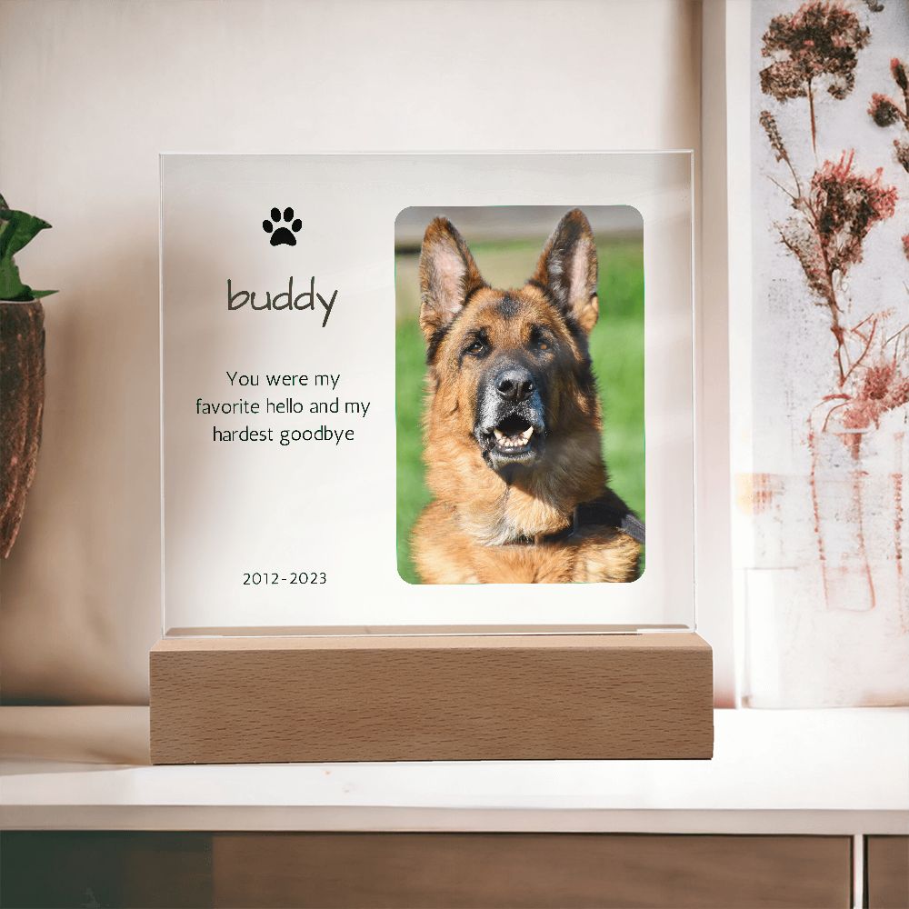 Personalized Pet Memorial-Acrylic Plaque - Pets on Merch