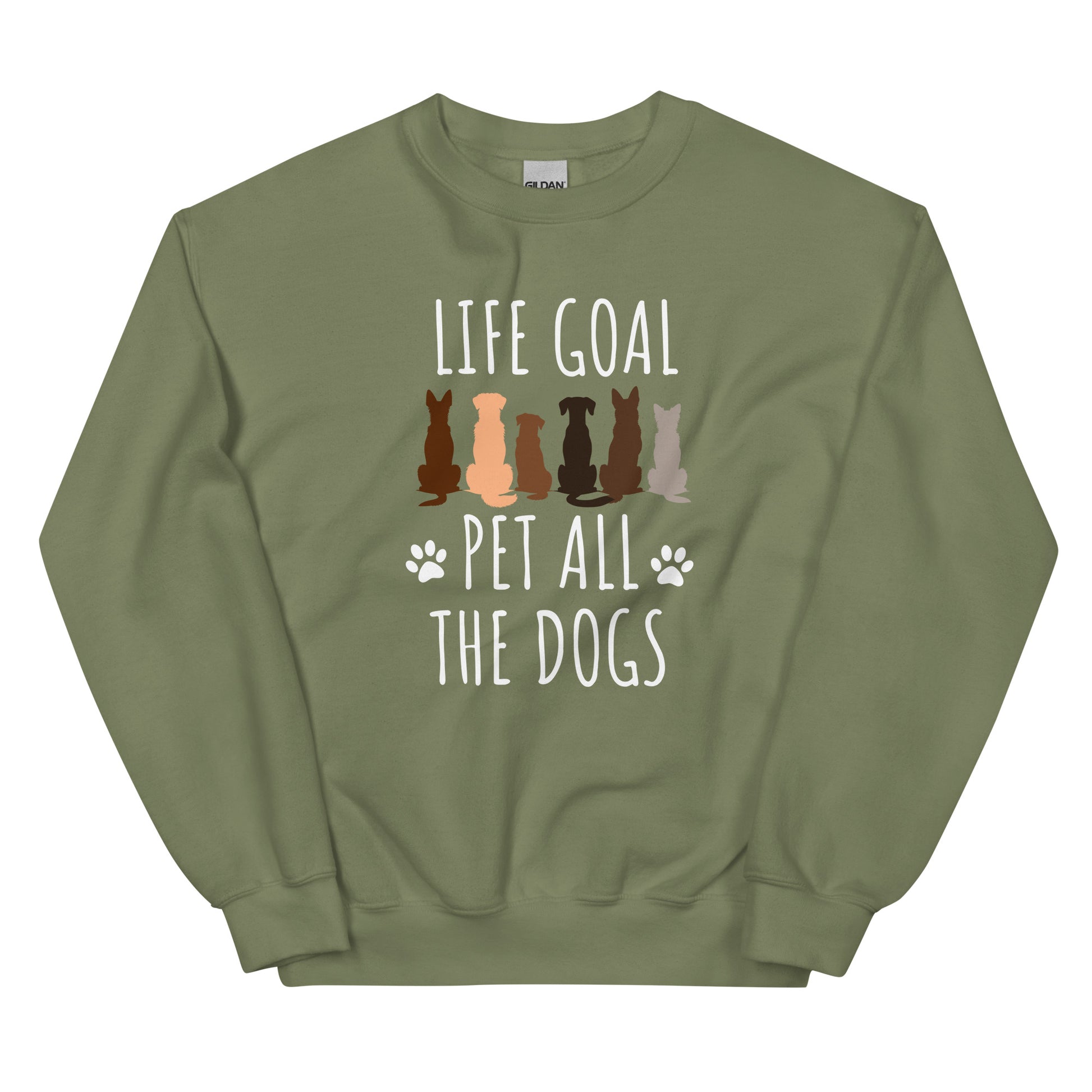 Life Goal Pet All The Dogs-Unisex Sweatshirt - Pets on Merch