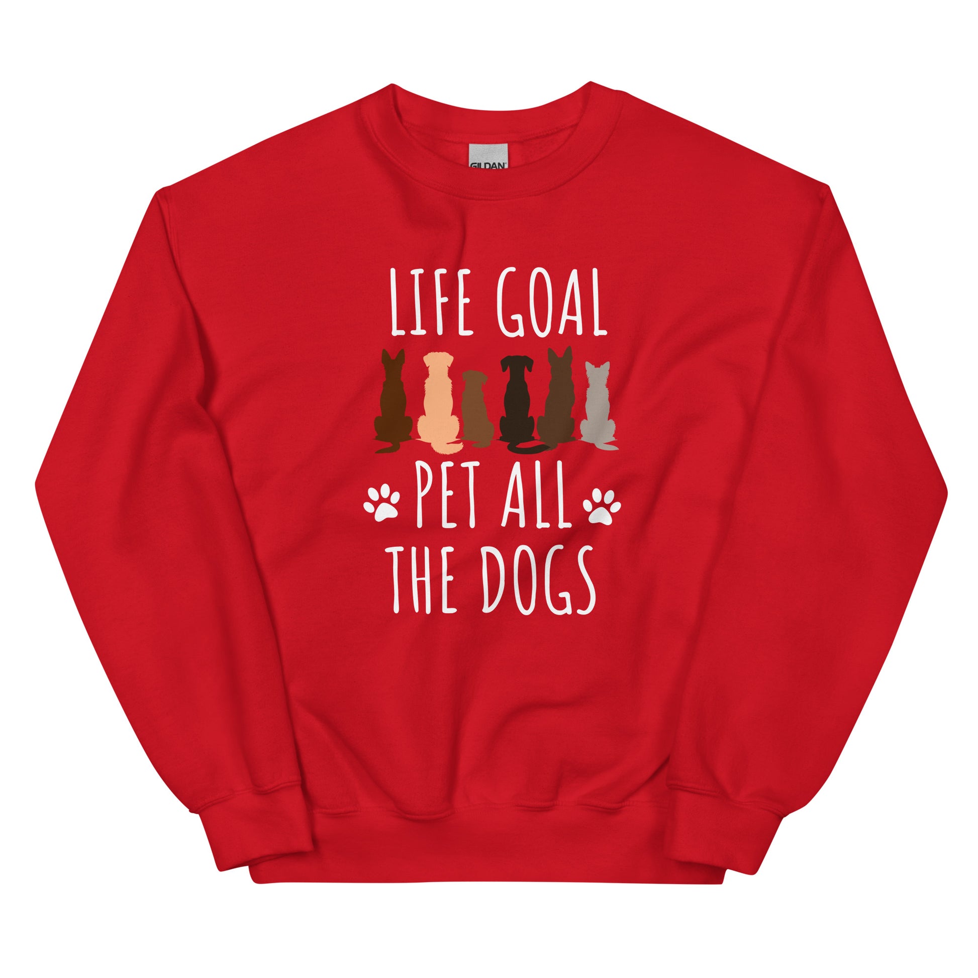 Life Goal Pet All The Dogs-Unisex Sweatshirt - Pets on Merch