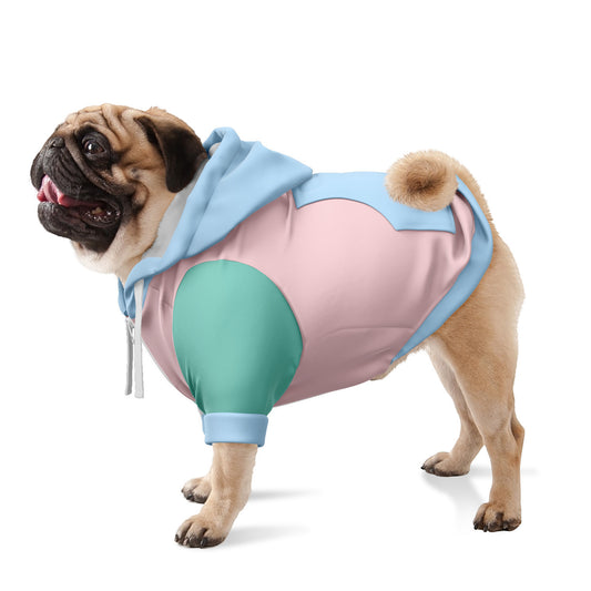 Dog Hoodie - Small to Large Dogs - Pastel Color Block Dog clothes outfit. Doggie clothes and sweaters  - Premium Durable Fabric