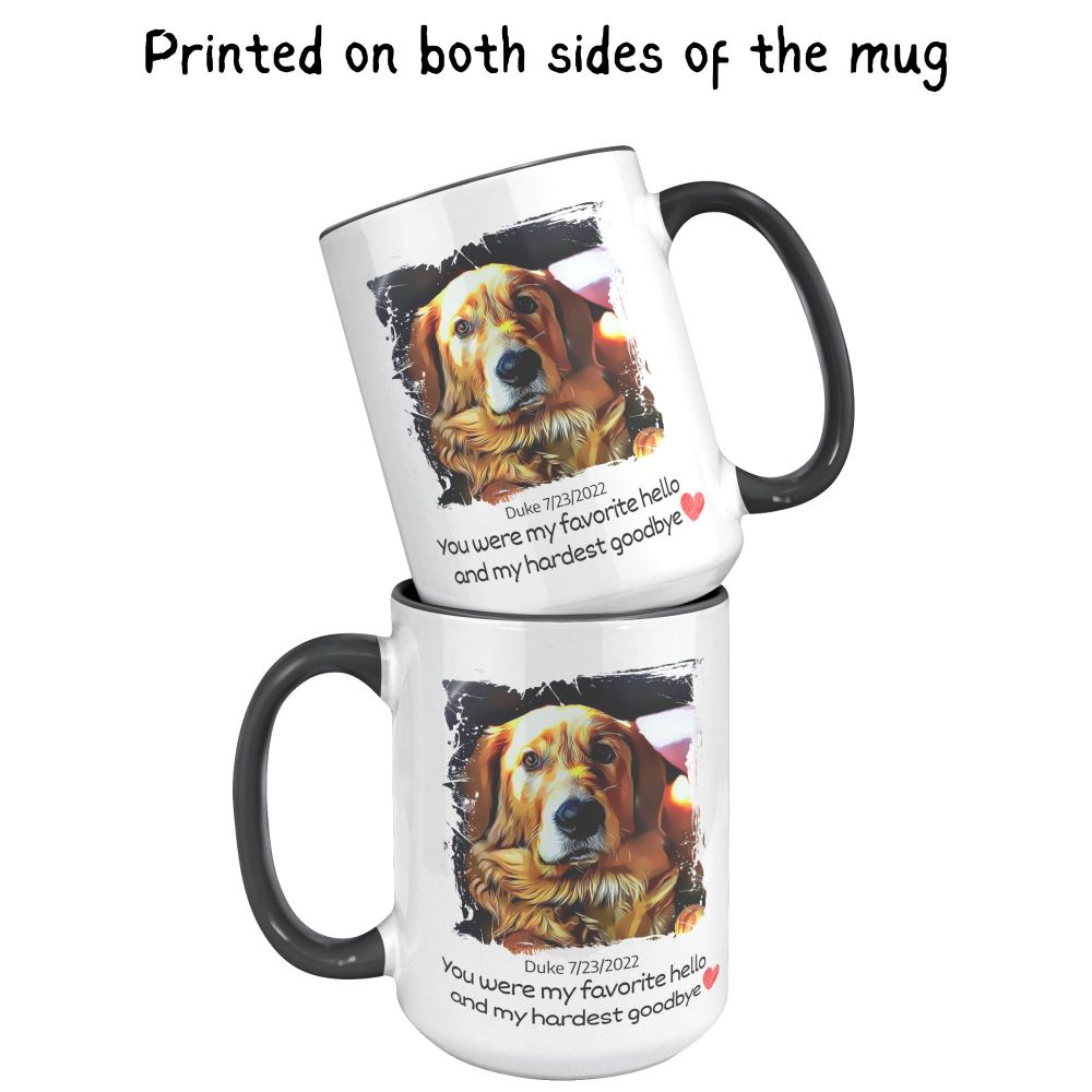 Pet Memorial Photo Mug 15oz - Pets on Merch