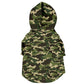 Dog Hoodie - Small to Large Dogs - Green Camo - Premium Durable Fabric - Pets on Merch