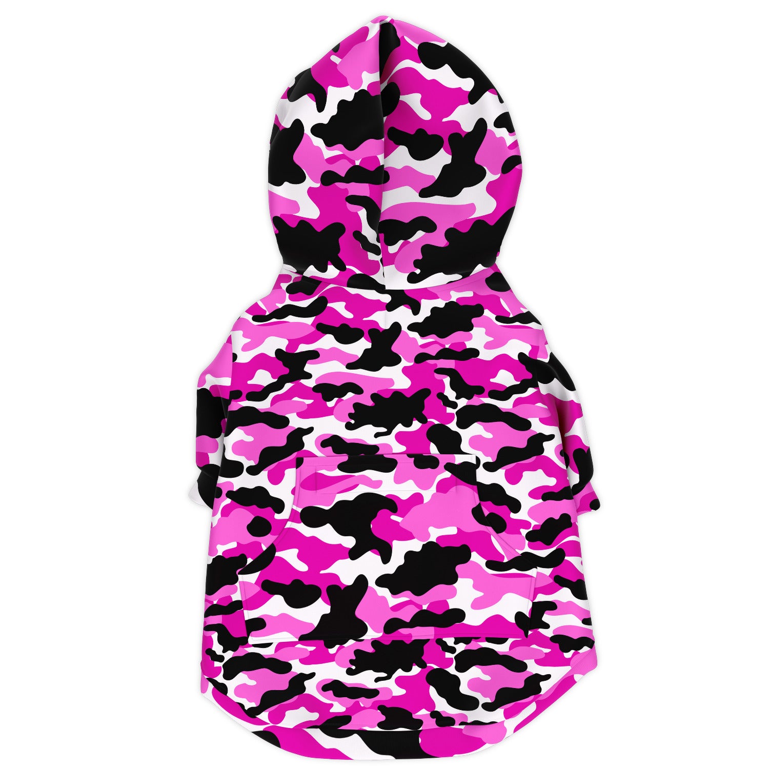 Dog Hoodie - Small to Large Dogs - Pink Camo - Premium Durable Fabric - Pets on Merch