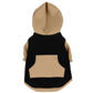 Dog Hoodie - Colorblock Brown Three- Premium Durable Fabric - Pets on Merch