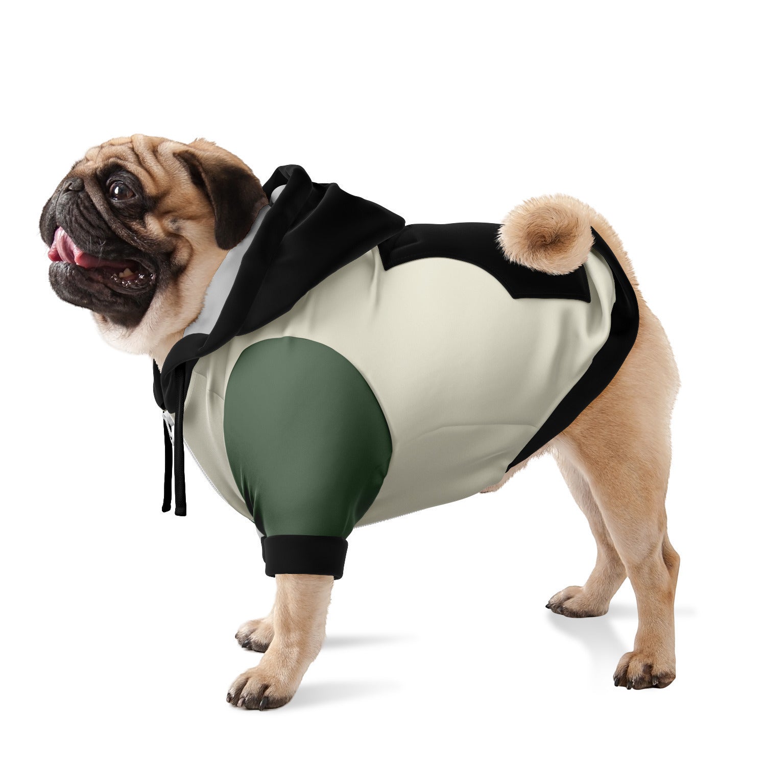 Dog Hoodie - Small to Large Dogs - Olive Cream Color Block - Premium Durable Fabric