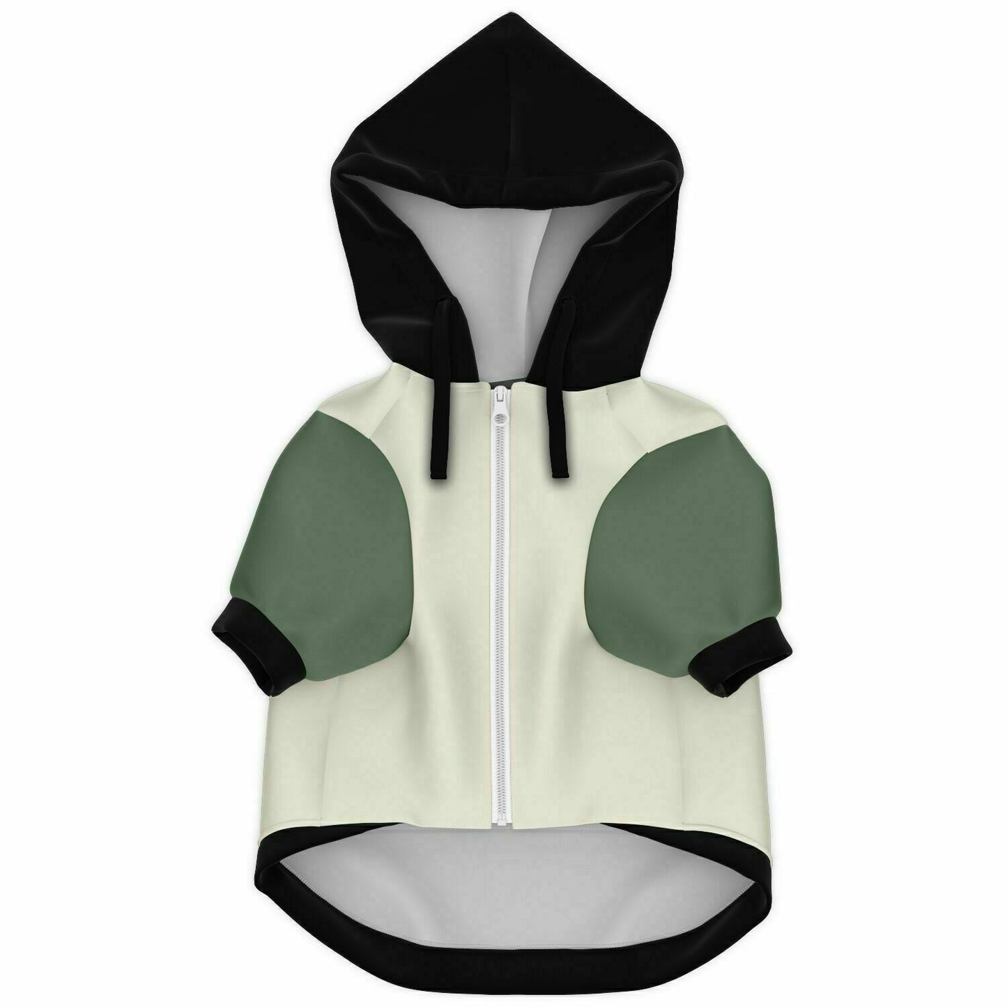 Dog Hoodie - Small to Large Dogs - Olive Cream Color Block - Premium Durable Fabric