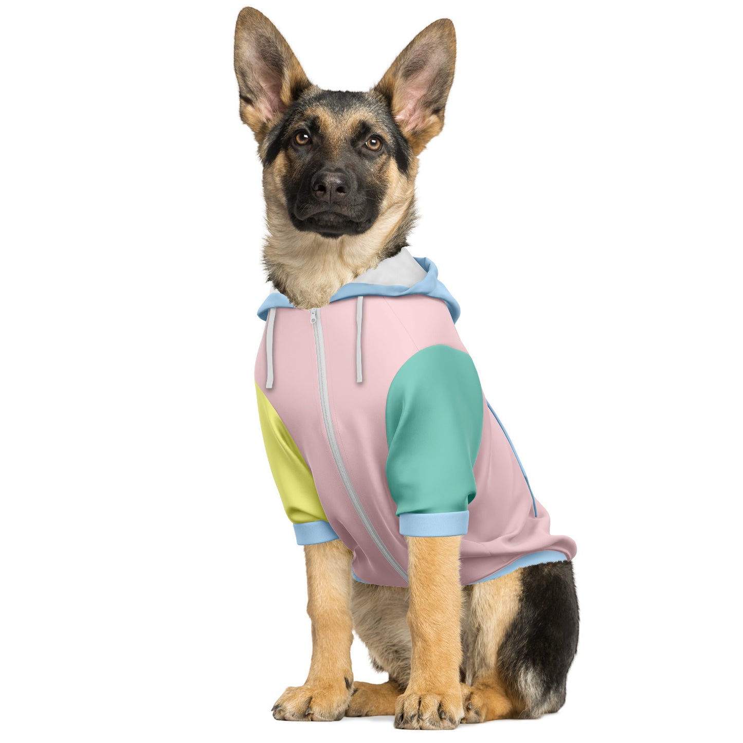 Dog Hoodie - Small to Large Dogs - Pastel Color Block - Premium Durable Fabric - Pets on Merch