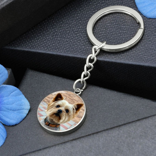 Personalized Pet Photo Keychain | Circle