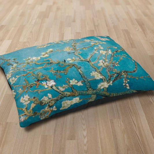 Premium Quality Dog Bed with Removable Washable Pillow Cover | Almond blossom by Vincent van Gogh. [FREE US SHIPPING] Dog Beds Pets on Merch 