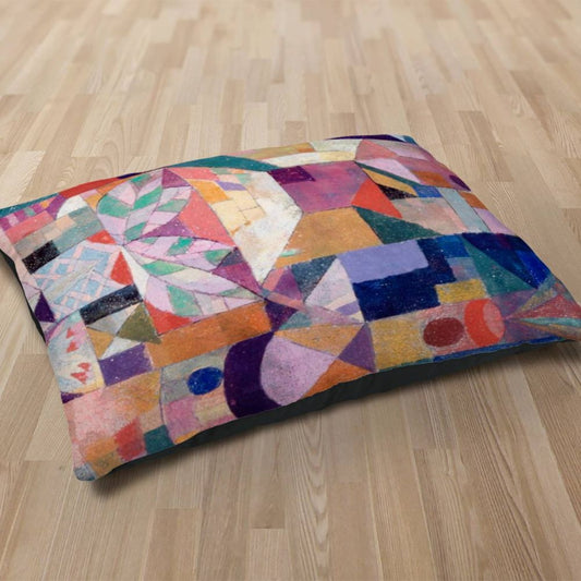 Premium Quality Dog Bed with Removable Washable Pillow Cover | Burggarten by Paul Klee. [FREE US SHIPPING] Dog Beds Pets on Merch 