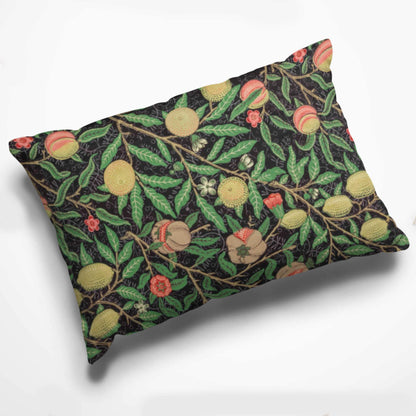 Premium Quality Dog Bed with Removable Washable Pillow Cover | Fruit pattern by William Morris. [FREE US SHIPPING] Dog Beds Pets on Merch Fleece 18x28 inch 